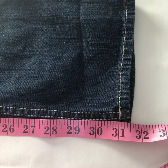 BTC Jeans Women sz 25 Bootheel Trading Co Jeans Kennett Straight inseam 32" - Picture 5 of 12